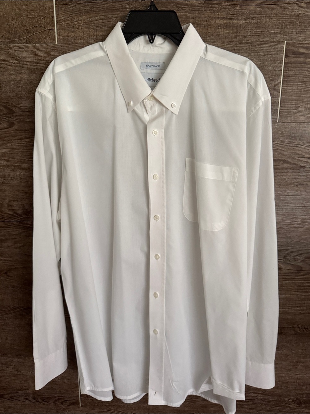 Saddlebred Men's White Button-Down Dress Shirt
